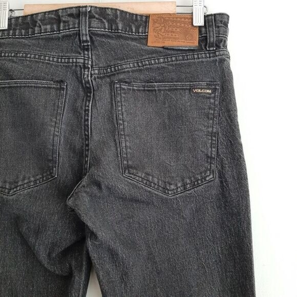 VOLCOM Vorta Slim Straight Fit Vintage Black Jeans Men's Sz 31 - Picture 10 of 13
